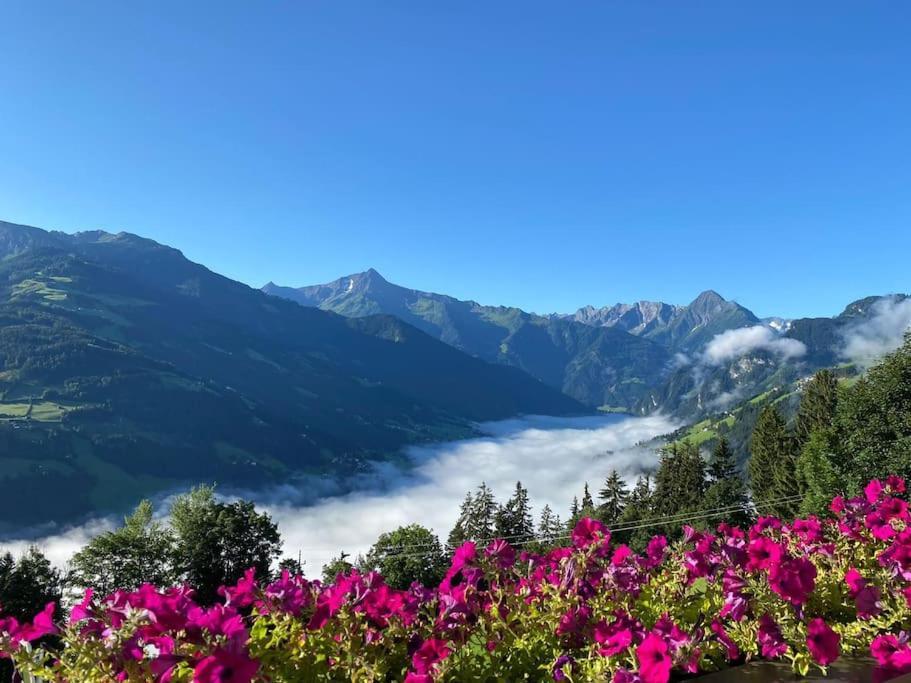 Ferienhaus Zillertal Panorama Blick Balkon Sauna Zellberg Eksteriør bilde