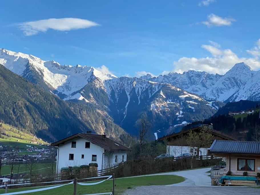 Ferienhaus Zillertal Panorama Blick Balkon Sauna Zellberg Eksteriør bilde