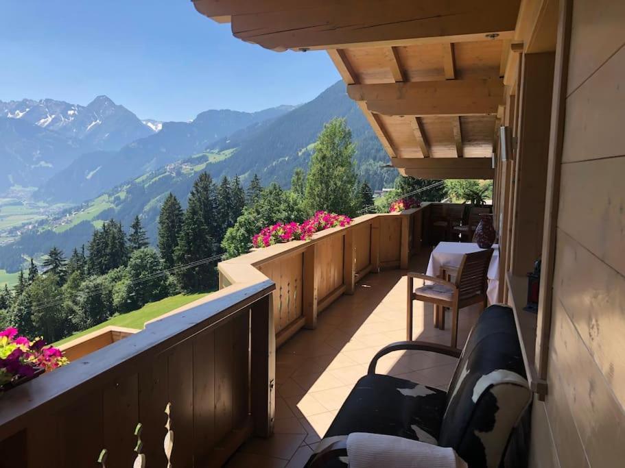 Ferienhaus Zillertal Panorama Blick Balkon Sauna Zellberg Eksteriør bilde