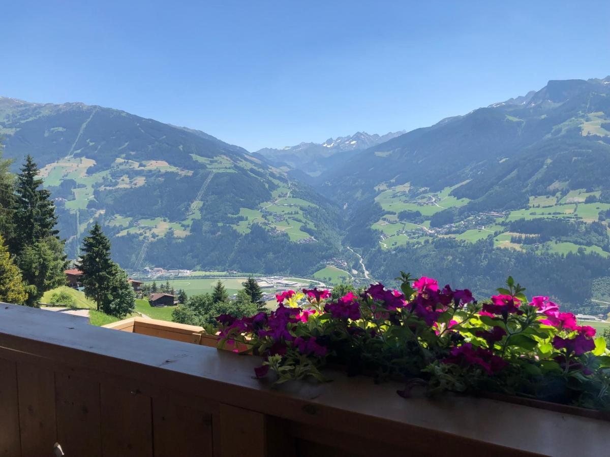 Ferienhaus Zillertal Panorama Blick Balkon Sauna Zellberg Eksteriør bilde