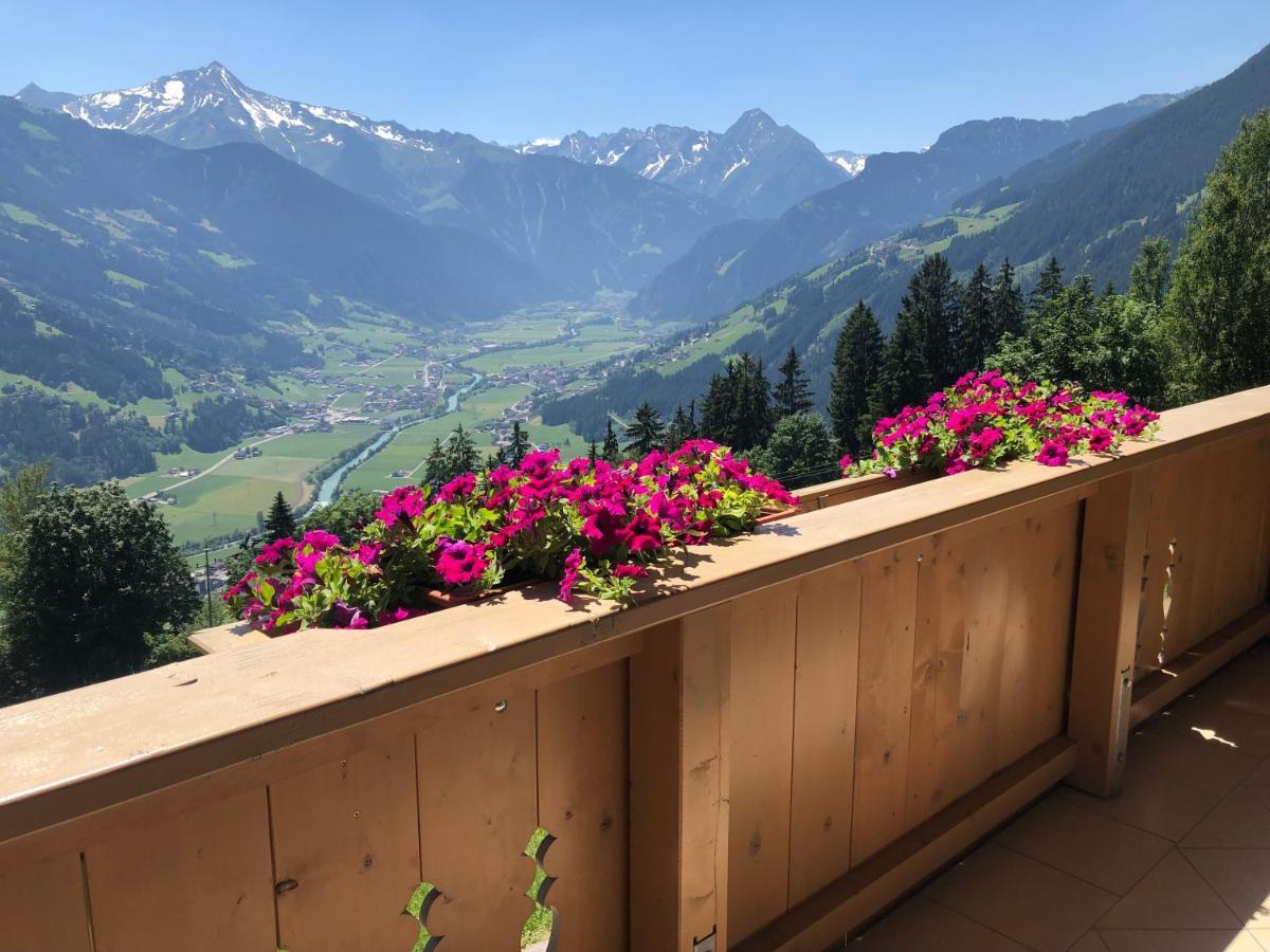 Ferienhaus Zillertal Panorama Blick Balkon Sauna Zellberg Eksteriør bilde