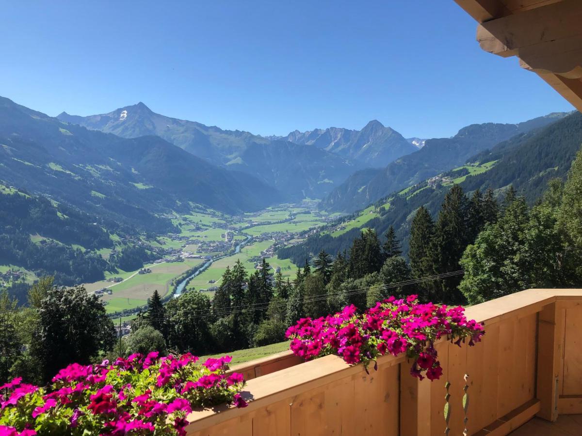 Ferienhaus Zillertal Panorama Blick Balkon Sauna Zellberg Eksteriør bilde